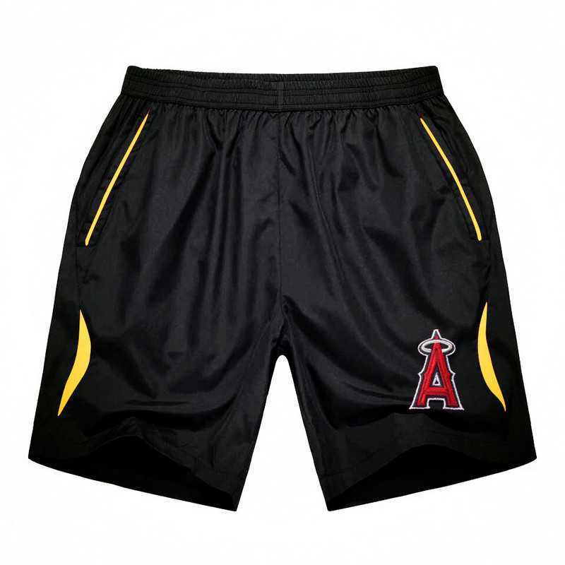 Men's Los Angeles Angels of Anaheim Black Gold Stripe MLB Shorts,We sell and wholesale Men's Los Angeles Angels of Anaheim Black Gold Stripe MLB Shorts on line form chian!